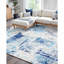 Grand tapis 5 x 7 pi antidérapant et résistant aux déchirures - bleu moderne