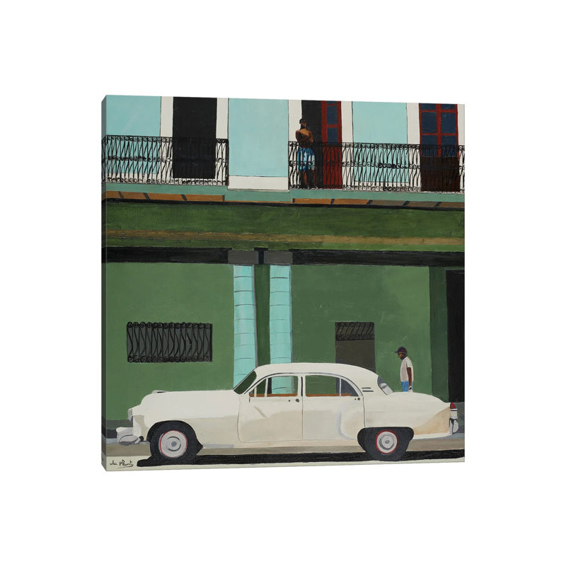 «White Havana, Cuba», reproduction d'art sur toile tendue, H 12 po x l 12 po