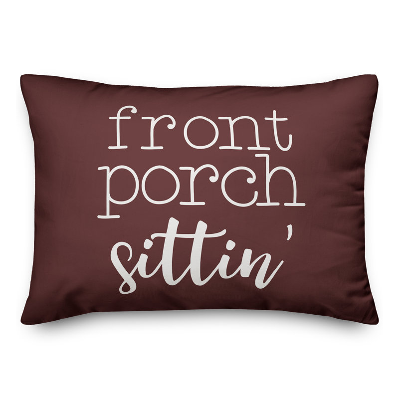 Outdoor Reversible Throw Pillow, 18"H x 25"W, Maroon