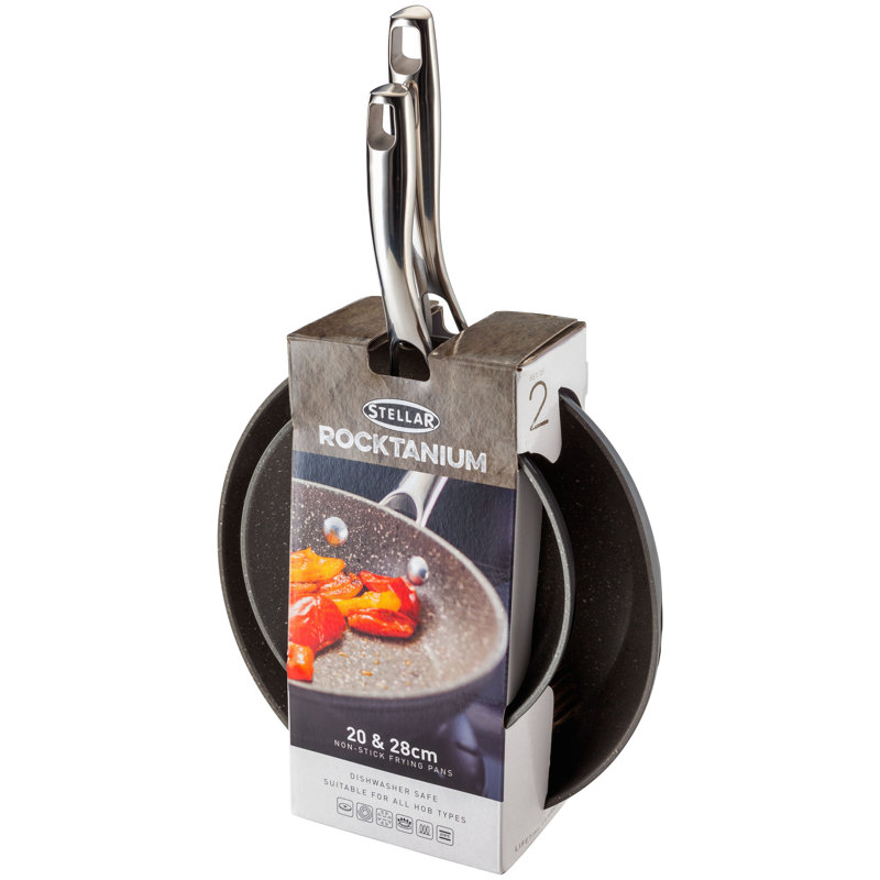 Stellar Non-Stick 2 Piece Frying Pan Set