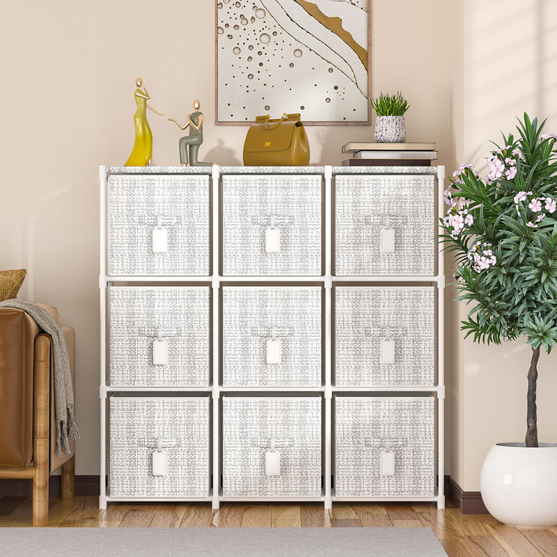 9 Cube Closet Organizer, White