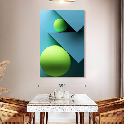 Cercles verts Avery et triangles bleus