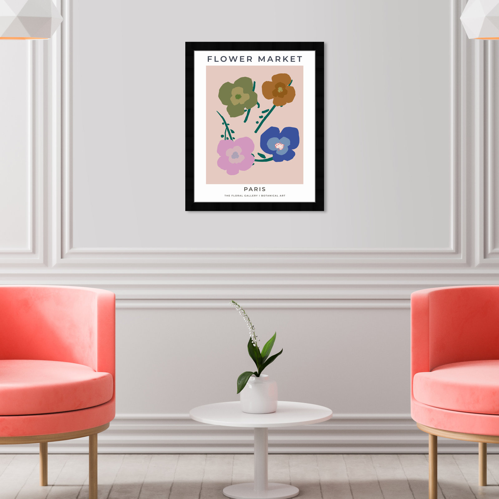Paris Flower Market by Oliver Gal, Black, 22" H x 18" W