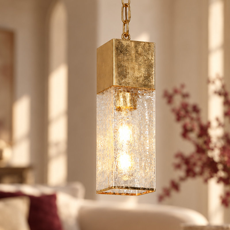 Mini-luminaire suspendu 1 lumière pour îlot de cuisine 1 lumière H 14,6 po
