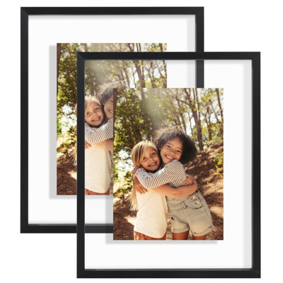 Rickesha Floating Aluminum & Plexiglass Picture Frame - Black