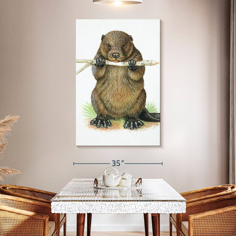 Brampt Branch-Eating Beaver, 51" H x 34" W