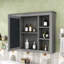 Armoire à pharmacie murale avec porte miroir réfléchissante et tablettes pour le rangement de la salle de bain-1626697174