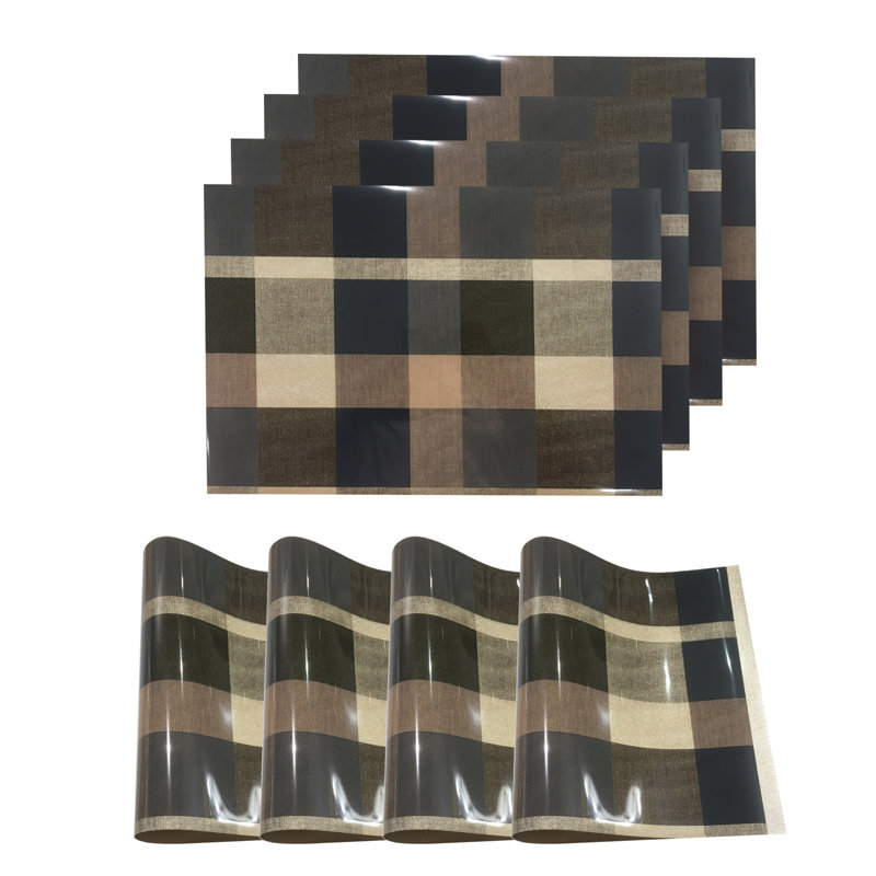 Dinora Vinyl Plaid Rectangle Placemat