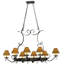 Laramie Steel Handcrafted Oval Chandelier Pot Rack
