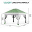 12 x 12 pi avec moustiquaire. Tente à auvent à installation unique pour jardin patio. Comprend 4 sacs de sable-126248730