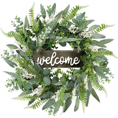 20" Green Artificial Eucalyptus Wreath
