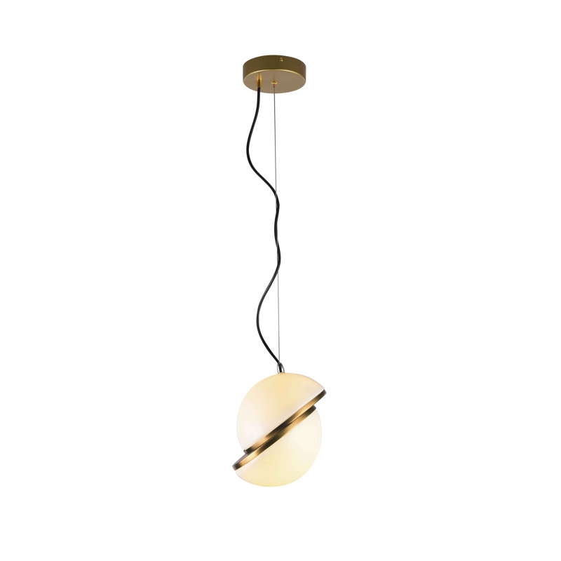 Luminaire suspendu transitionnel à DEL, H 66,8 po x l 7,8 po x P 7,8 po