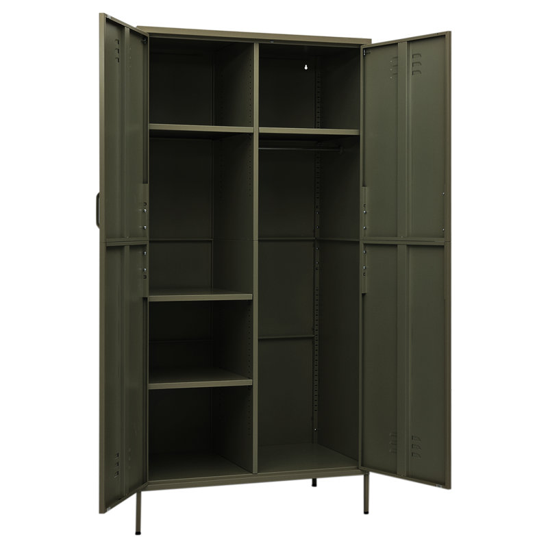 Organisateur de garde-robe pour garde-robe en acier, Vert