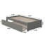 Lit plateforme en bois massif avec pied de lit et lit gigogne Concorde-489406901-489406902