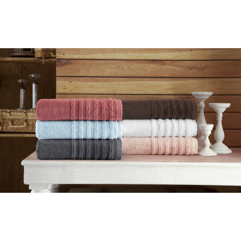 Dorothea 6 Piece 100% Cotton Towel Set by SaaSoh, Chocolate
