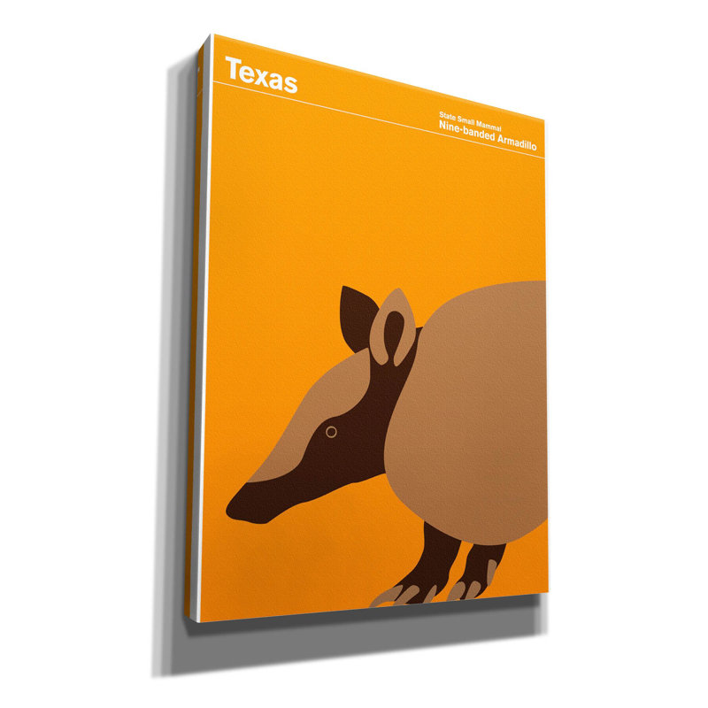 " State Posters TX " by Print Collection, 16" H x 12" W x 0.75" D