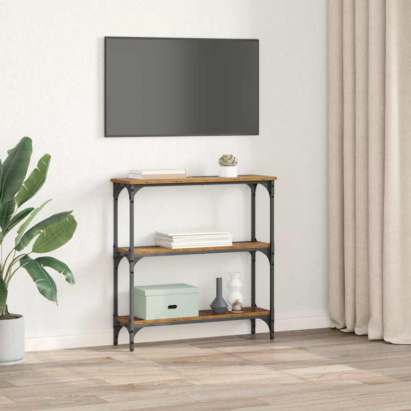Console Table, 75cm H x 75cm W x 22.5cm D, Old Wood
