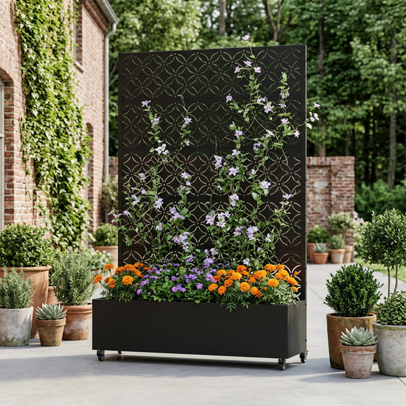 Lit de jardin surélevé rectangulaire 72 po H x 47 po, Noir