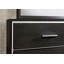 1 x table de chevet en bois massif gris chaud lignes modernes et élégantes garniture chromée garniture de chambre à coucher