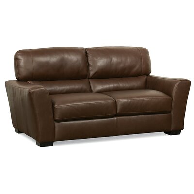 Teague 69"" Leather Match Square Arm Loveseat -  Palliser Furniture, 77888-03-1BTA01