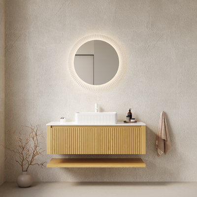 Meuble-lavabo de salle de bain 48 po avec lavabo en contreplaqué mural Hizon Hizon