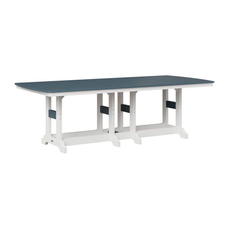 Table de bar rectangulaire 96 po Berlin Gardens Garden Classic, Ardoise / blanc, H 39,5 po x l 96 po x P 44 po