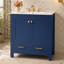 Ensemble de meuble-lavabo 60 po avec lavabos doubles (séparés), lavabos doubles en céramique, tablette de rangement et tiroirs séparés (miroir non inclus) - Solution de salle de bain moderne pour salles de bain spacieuses-133416622