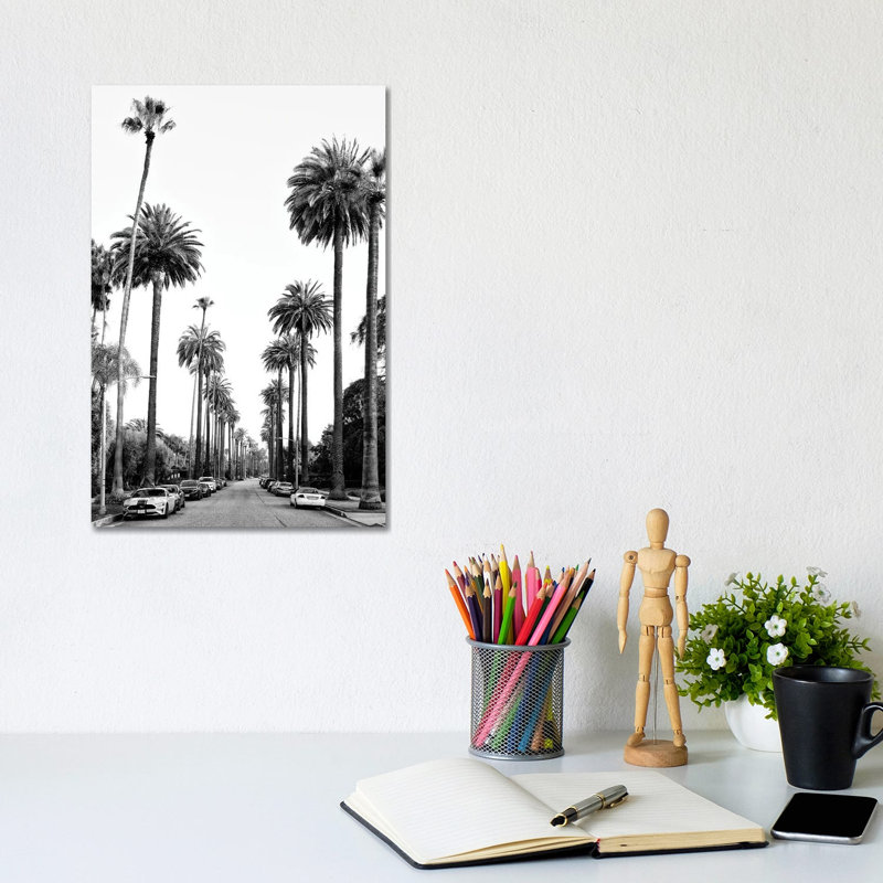 Los Angeles Palm Alley by Philippe Hugonnard - Wrapped Canvas Print, 20.32 cm H x 30.48 cm W
