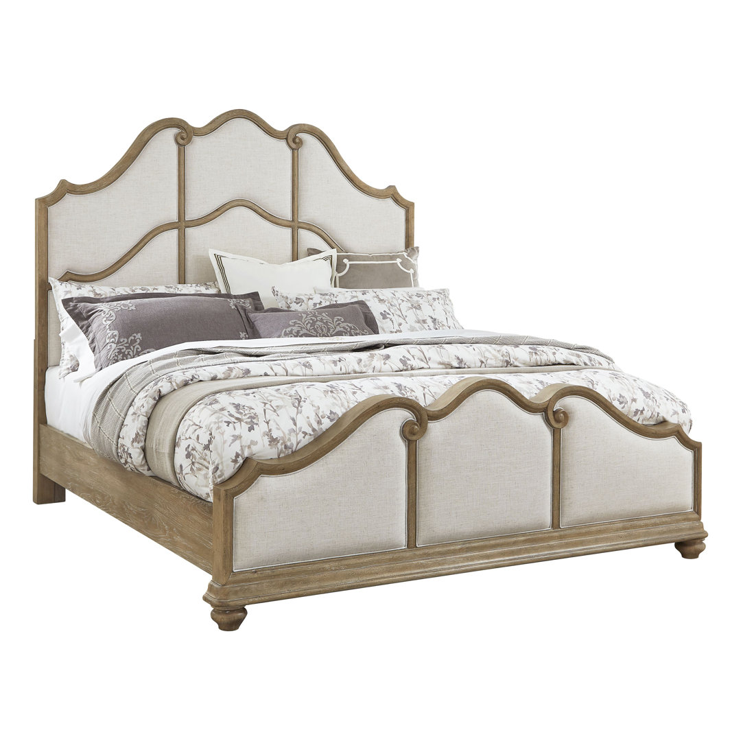 Ginia Scrollwork Upholstered Bed Charlton Home® 