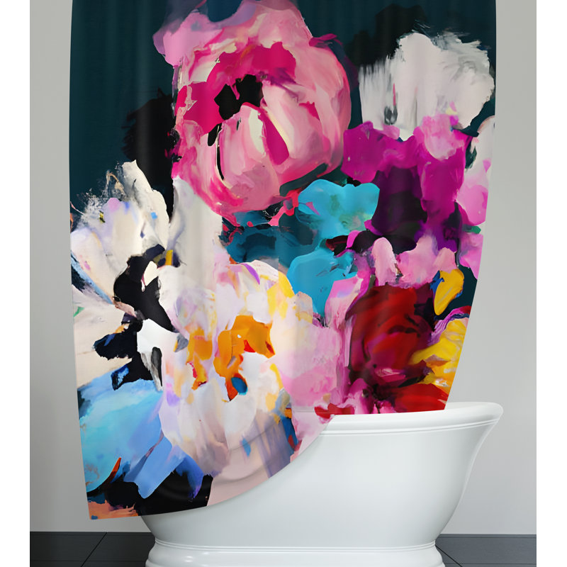 Briarden Floral Shower Curtain, 72" H x 70" W