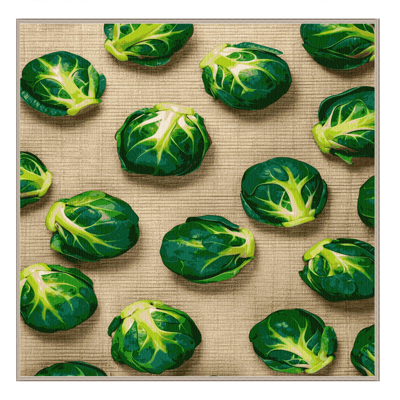 Washable Brussels Sprouts Vegetables Area Rug, Rectangle 2' x 3'