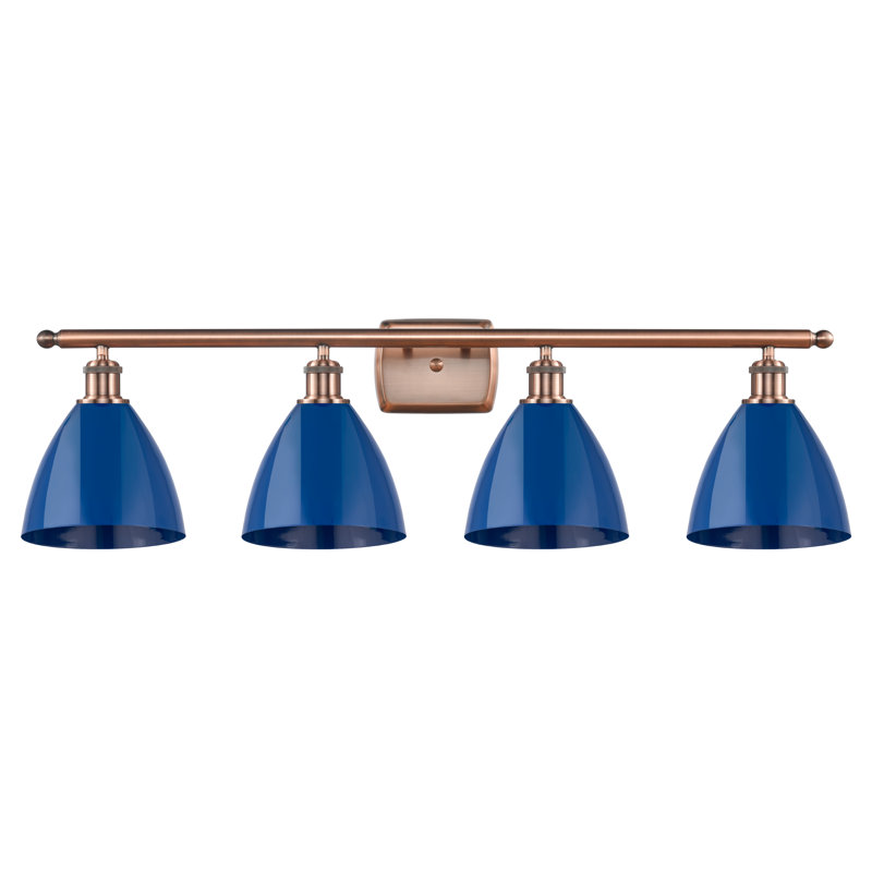 Schiavone 4 - Light Vanity Light, Blue / Antique Copper