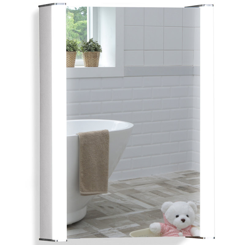 Sechrist 500mm W 700mm H Surface Frameless Medicine Cabinet Mirror 2 Adjustable