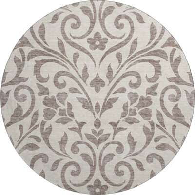 Premium Machine Washable Prisco Taupe Rug