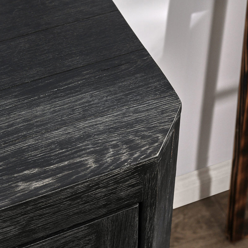 Macarthur Reclaimed Oak 4Dr Cabinet Antique Black
