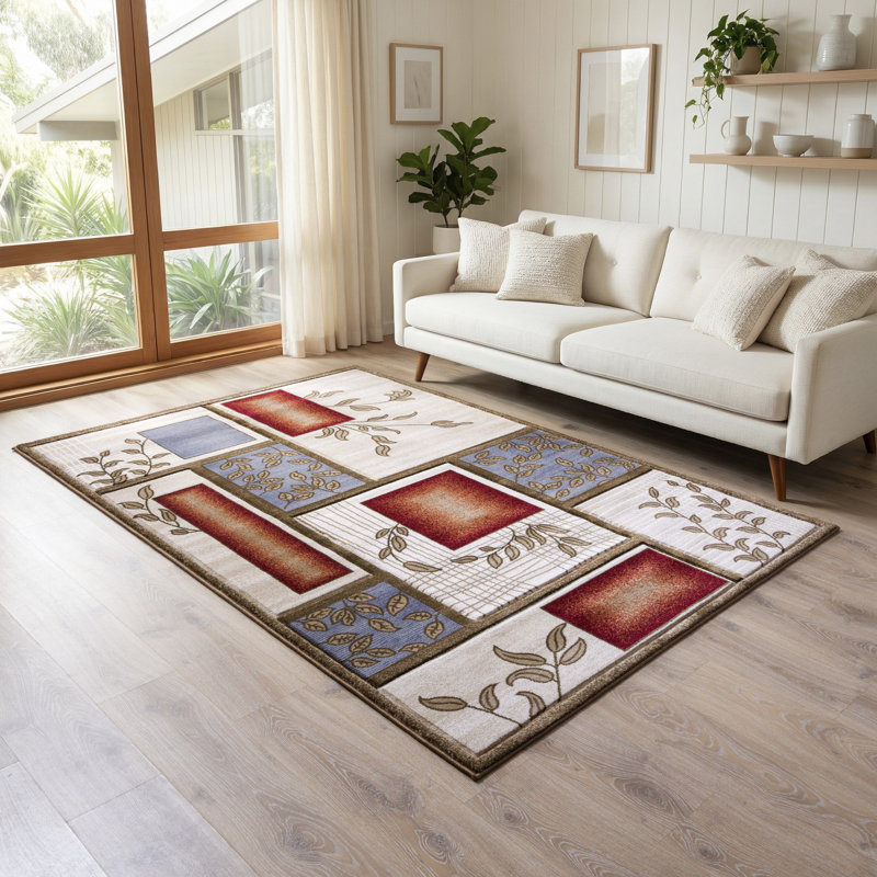 Alexia Collection Geometric Modern & Contemporary Area Rug, 2'1 X 3'3