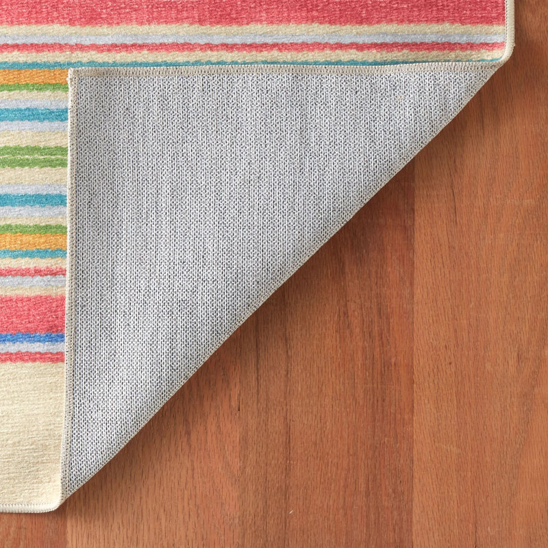 Cady Stripe Multi Machine Washable Rug, Rectangle 2' x 3'