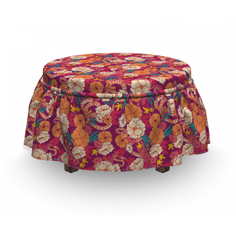Housse pour repose-pieds chaude spring time bouquet