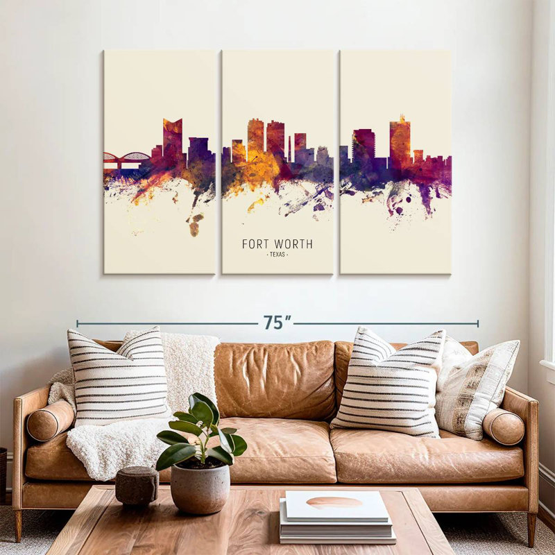 Sireci Fort Worth Texas Skyline IV, 42" H x 65" W