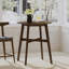 Table de salle à manger ronde élégante en bois, hauteur comptoir, idéale pour les petits espaces et une décoration raffinée, diamètre 90 cm (35,4 pouces).-2136920839-2136920857