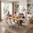 Modern Chenille Upholstered Dining Chairs Armless Side Chairs With Metal Frame For Kitchen Dining Room-155127100-155127103