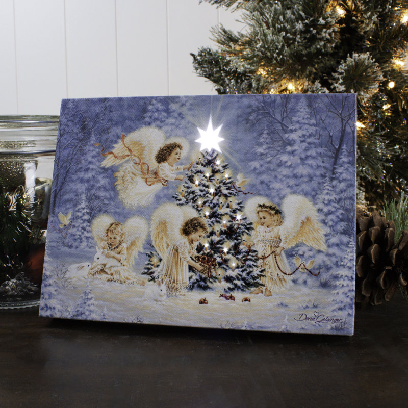 Mini fond de chevalet lumineux 8 x 6 Silent Night