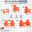 Chaise Adirondack d'extérieur pour 2 personnes-630254501