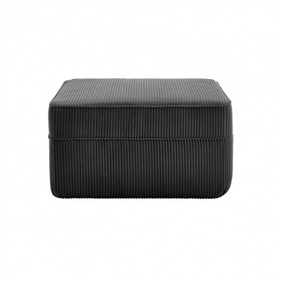 Martha Ottoman Corduroy - black