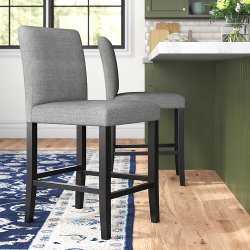 Wade Logan® Gurrola Solid Wood 25'' Counter Stool & Reviews | Wayfair