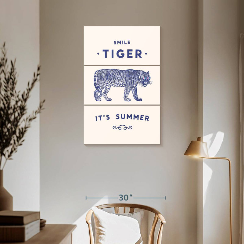 Brampt Smile Tiger It's Summer, H 57 po x l 36 po