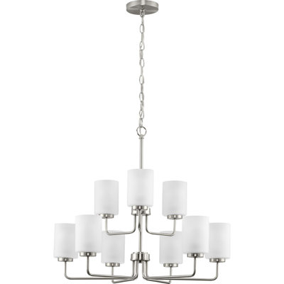 Lustre classique à 9 lumières avec abat-jour
