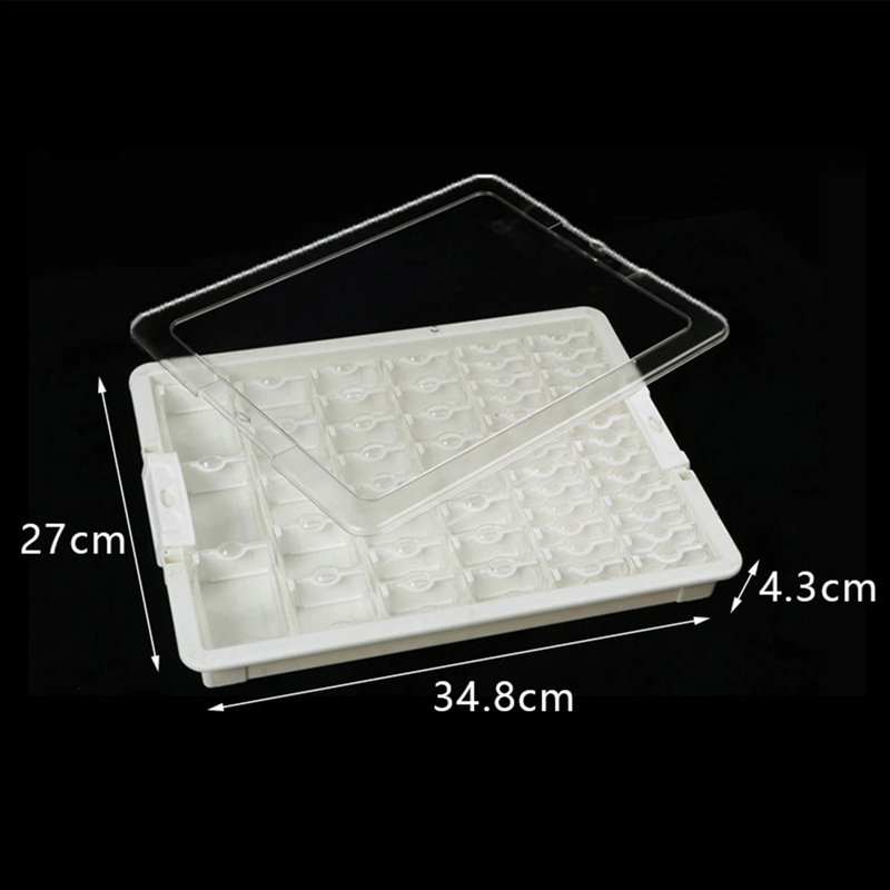 Rangement 48 billes en plastique transparent