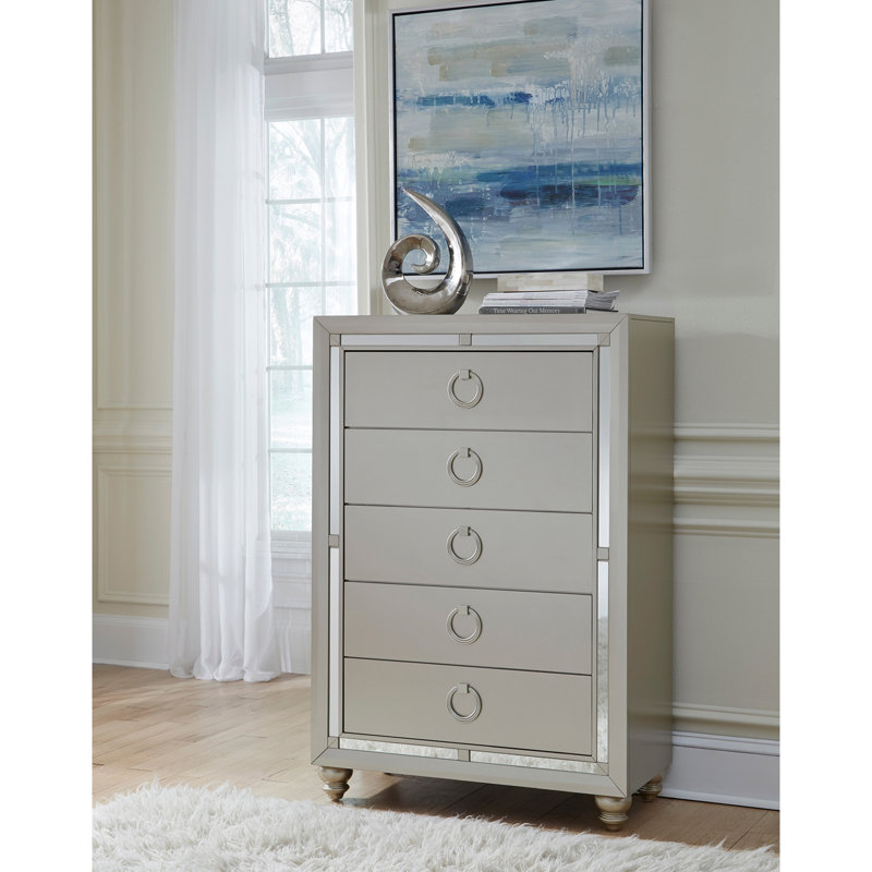Commode argentée CHLOE GEMSTONE