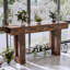 Console rectangulaire en bois de style campagnard de 63 po, derrière le canapé-795056328